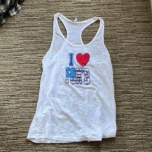 Women’s White Racerback Tank Top